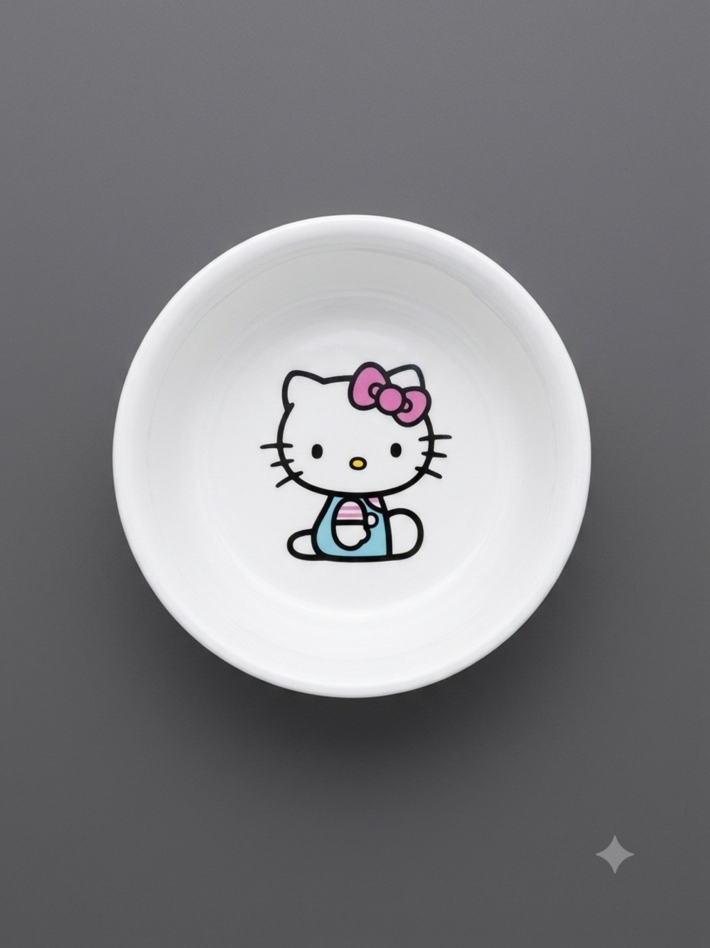 Sanrio Hello Kitty Pet Food Water Bowl Cat Dish with Non-Slip Base White NWT